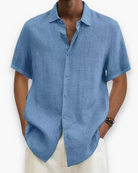 Julian | Breathable Linen Short-Sleeve Shirt - Valereo