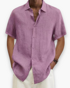 Julian | Breathable Linen Short-Sleeve Shirt - Valereo