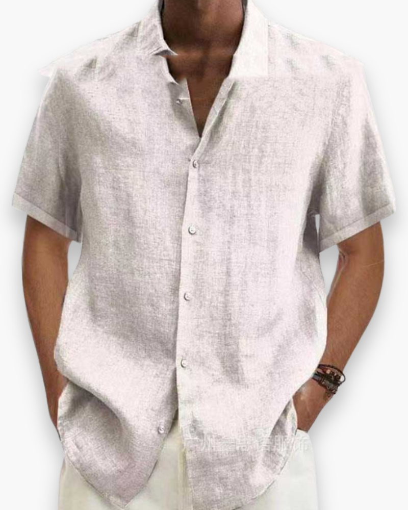 Julian | Breathable Linen Short-Sleeve Shirt - Valereo