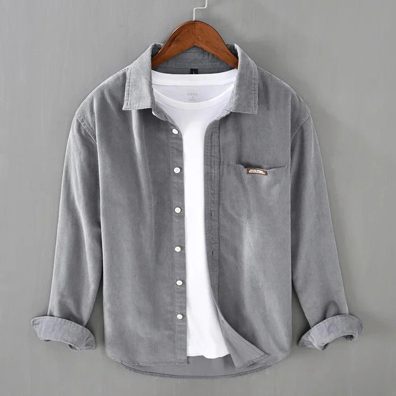 Julian | Casual Corduroy Chest-Pocket Shirt - Valereo