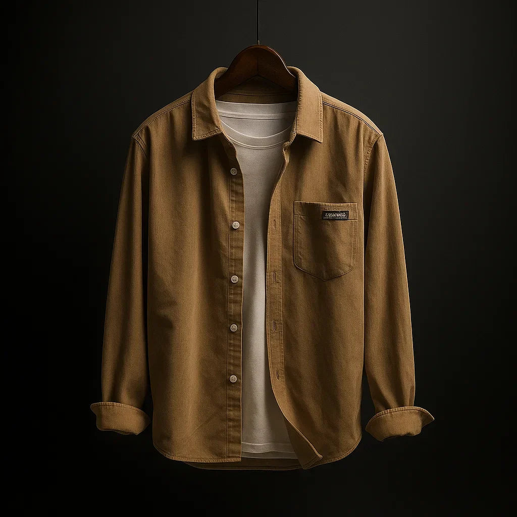 Julian | Casual Corduroy Chest-Pocket Shirt - Valereo