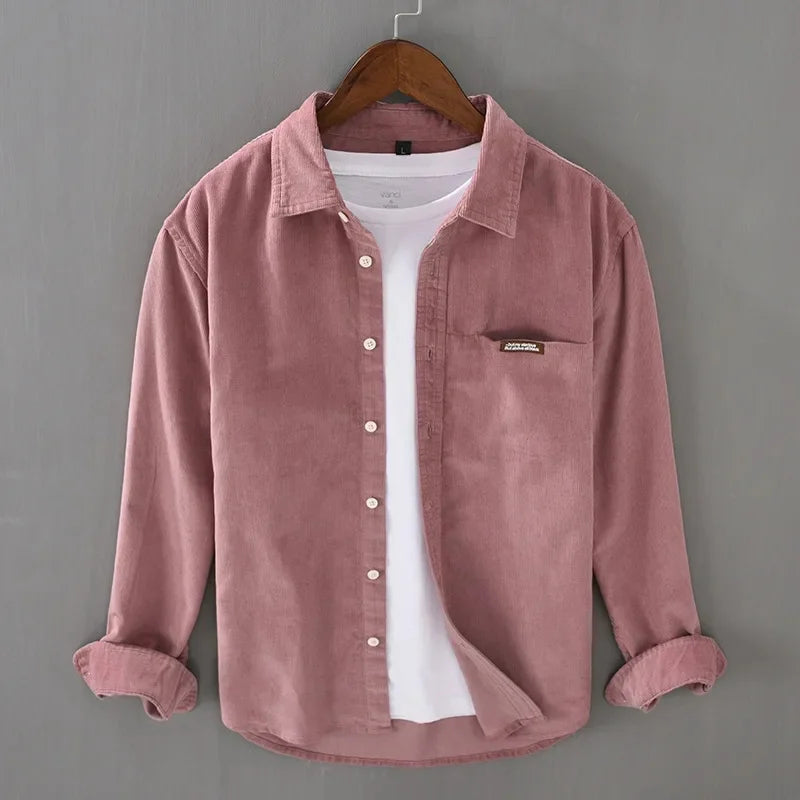 Julian | Casual Corduroy Chest-Pocket Shirt - Valereo