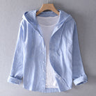 Julian | Casual Striped Hooded Shirt - Valereo