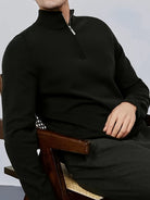 Julian | Modern Quarter-Zip Ribbed Sweater - Valereo