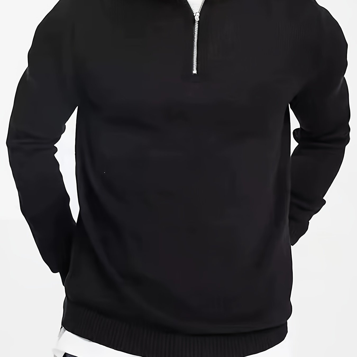Julian | Modern Quarter-Zip Ribbed Sweater - Valereo