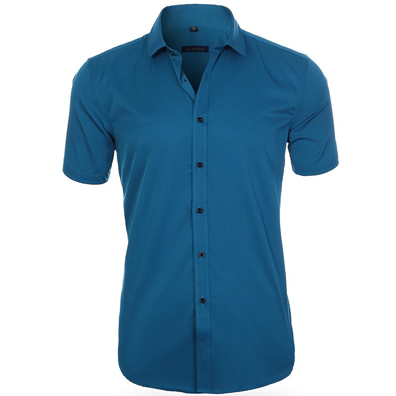 Julian | Modern Slim-Fit Contrast-Button Shirt - Valereo