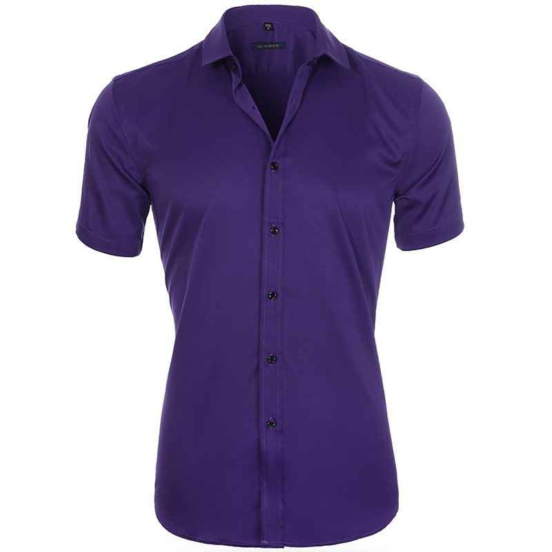 Julian | Modern Slim-Fit Contrast-Button Shirt - Valereo