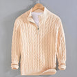 Julian | Refined Cable Knit Quarter-Zip Sweater - Valereo