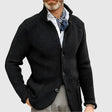 Julian | Refined Stand Collar Knit Cardigan - Valereo