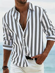 Julian | Relaxed Striped Button-Up Shirt - Valereo