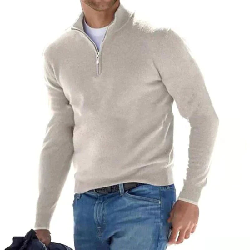 Lucas | Classic Quarter-Zip Sweater - Valereo