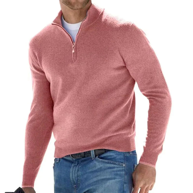 Lucas | Classic Quarter-Zip Sweater - Valereo