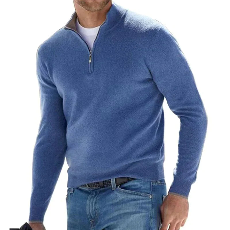 Lucas | Classic Quarter-Zip Sweater - Valereo