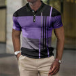 Lucas | Modern Colorblock Striped Polo Shirt - Valereo