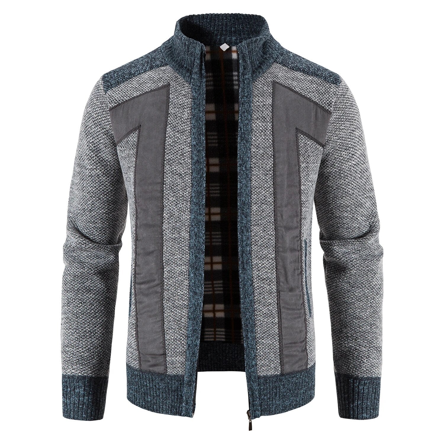 Lucas | Modern Fleece-Lined Knit Cardigan - Valereo