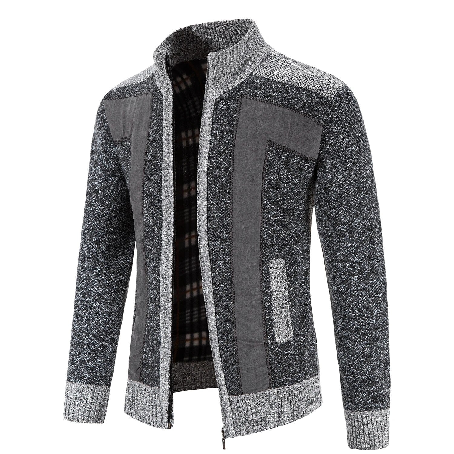 Lucas | Modern Fleece-Lined Knit Cardigan - Valereo