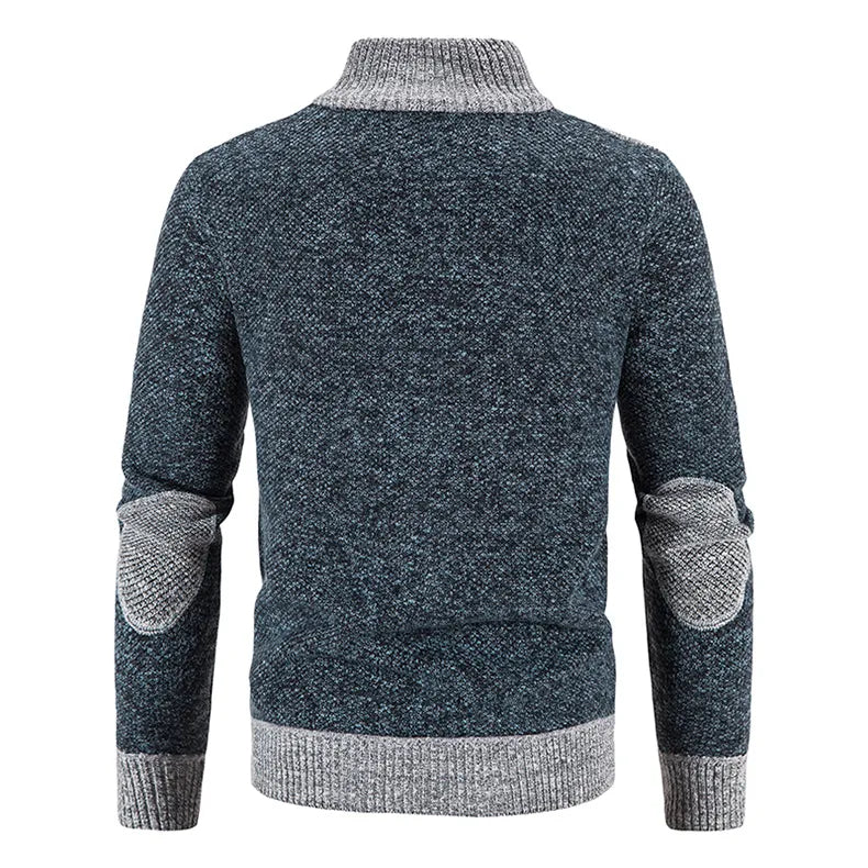 Lucas | Modern Fleece-Lined Knit Cardigan - Valereo