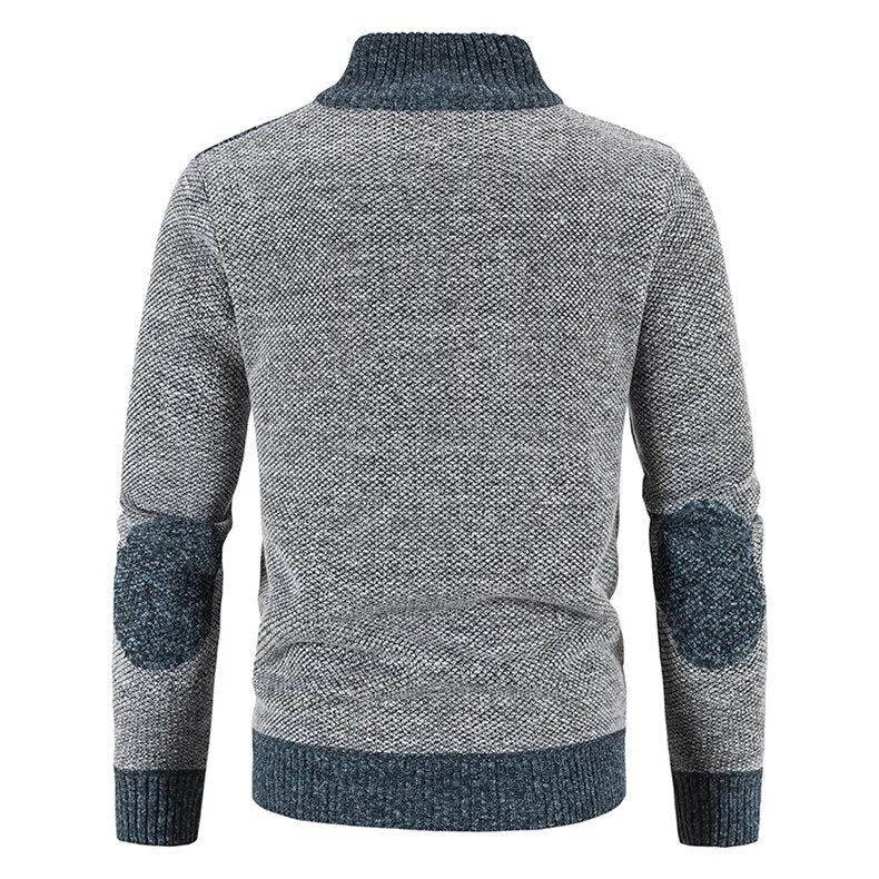 Lucas | Modern Fleece-Lined Knit Cardigan - Valereo