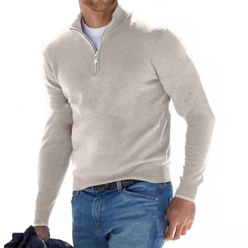 Lucas | Refined Quarter-Zip Knit Sweater - Valereo