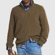 Marcus | Casual Quarter-Zip Ribbed Knit Sweater - Valereo