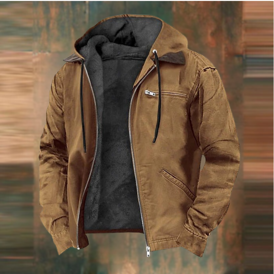 Marcus | Casual Sherpa-Lined Hooded Jacket - Valereo