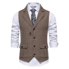 Marcus | Classic Herringbone Tailored Vest