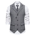 Marcus | Classic Herringbone Tailored Vest