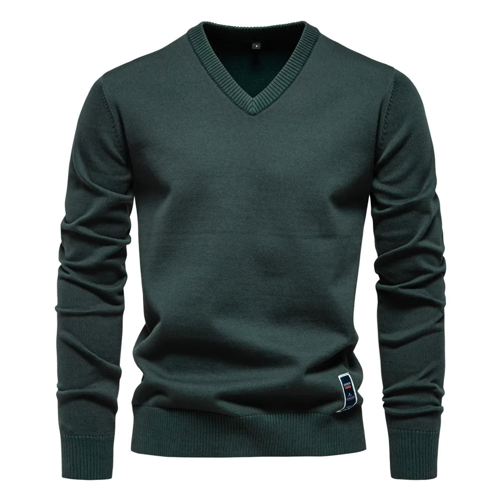 Marcus | Classic Knit V-Neck Sweater - Valereo