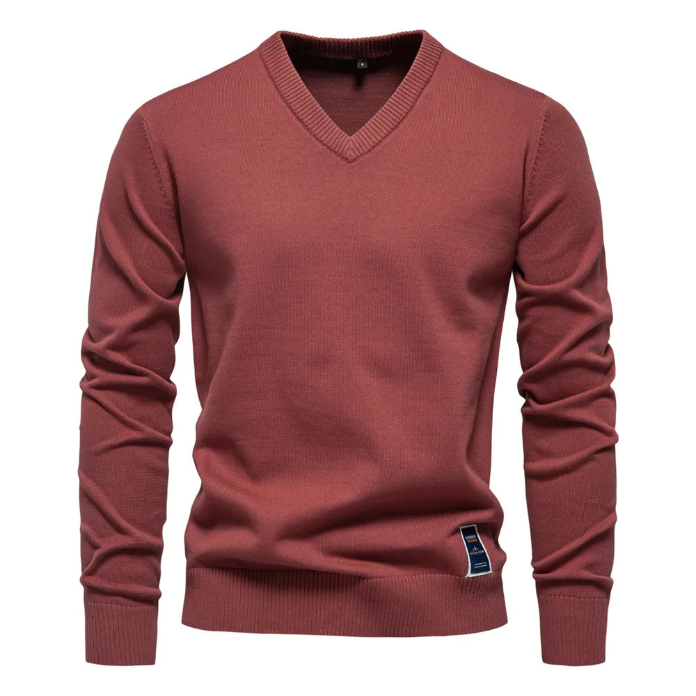 Marcus | Classic Knit V-Neck Sweater - Valereo