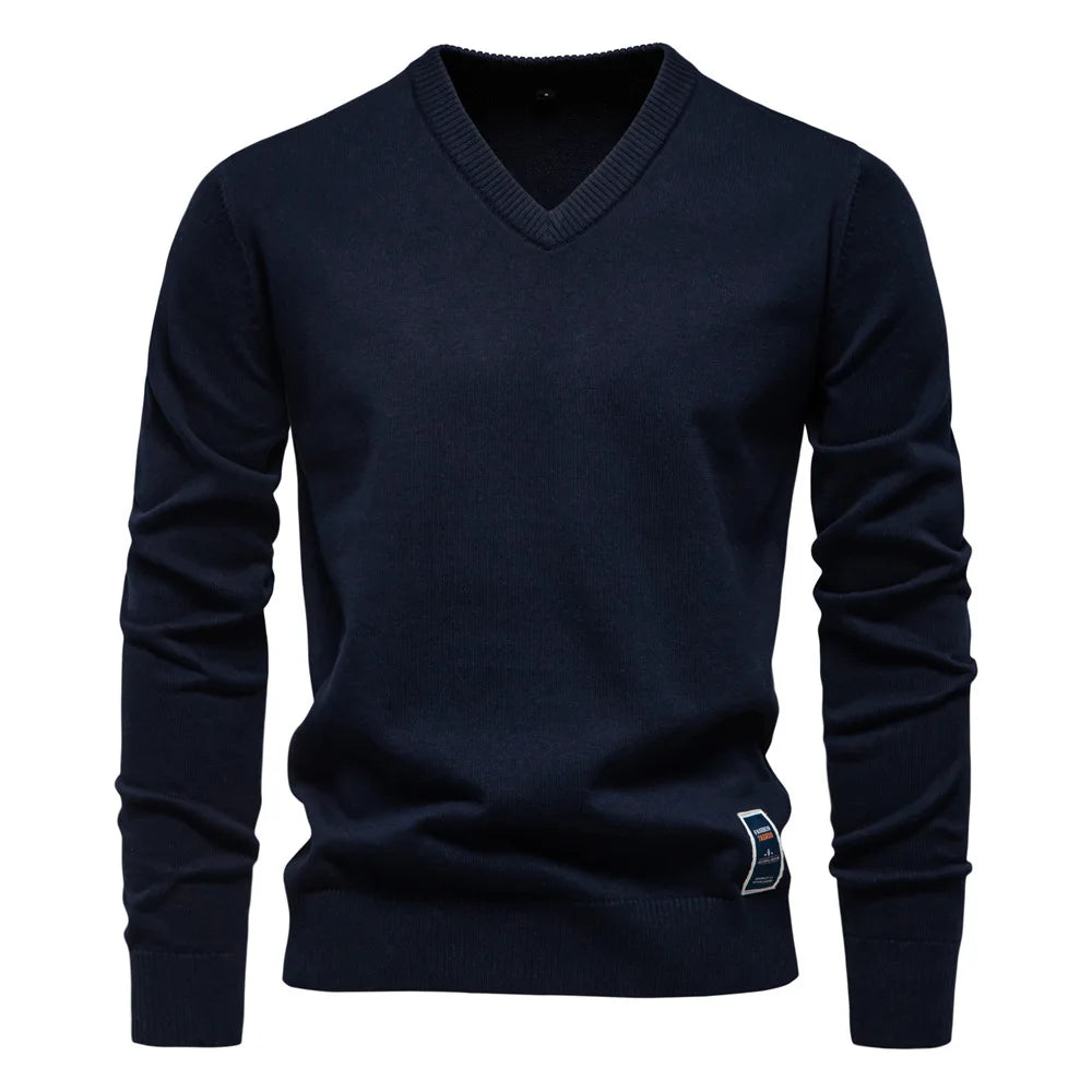 Marcus | Classic Knit V-Neck Sweater - Valereo