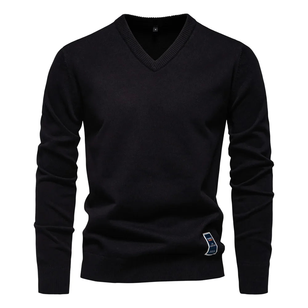 Marcus | Classic Knit V-Neck Sweater - Valereo
