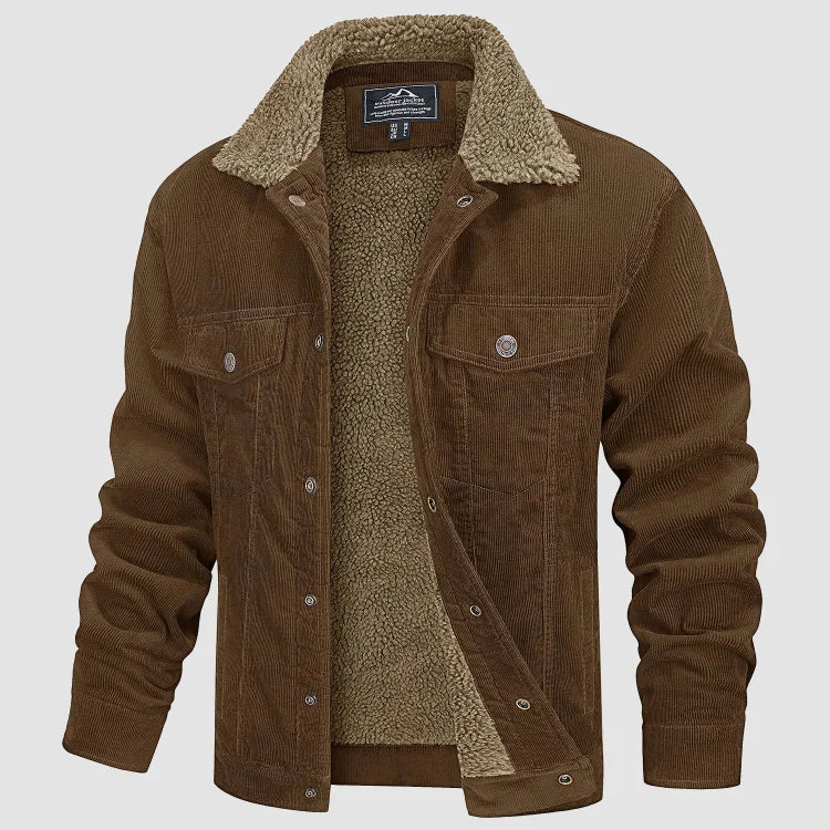 Marcus | Cozy Sherpa Corduroy Jacket - Valereo