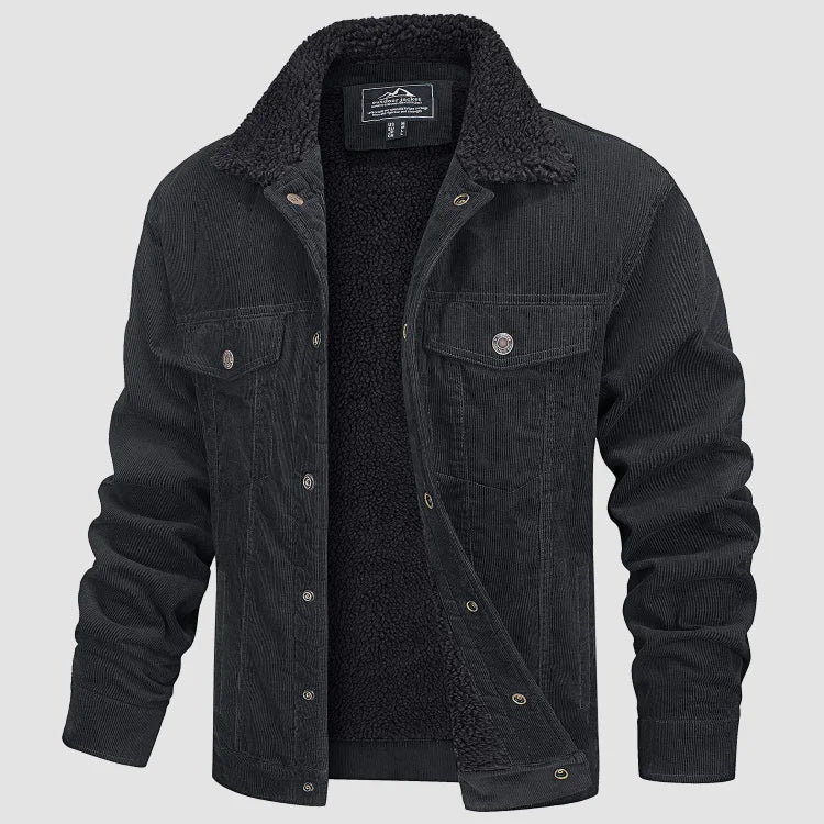 Marcus | Cozy Sherpa Corduroy Jacket - Valereo