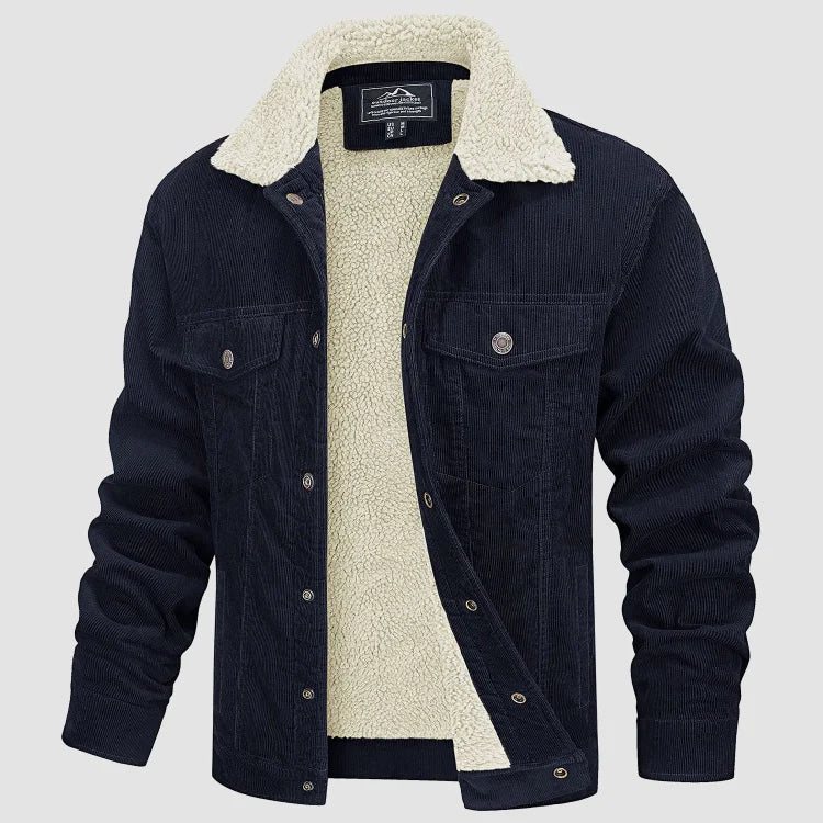 Marcus | Cozy Sherpa Corduroy Jacket - Valereo