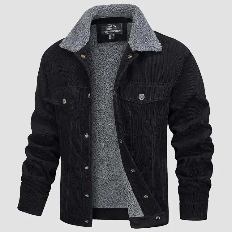 Marcus | Cozy Sherpa Corduroy Jacket - Valereo