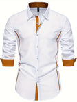 Marcus | Stylish Contrast Trim Slim-Fit Shirt - Valereo