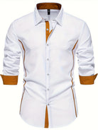 Marcus | Stylish Contrast Trim Slim-Fit Shirt - Valereo