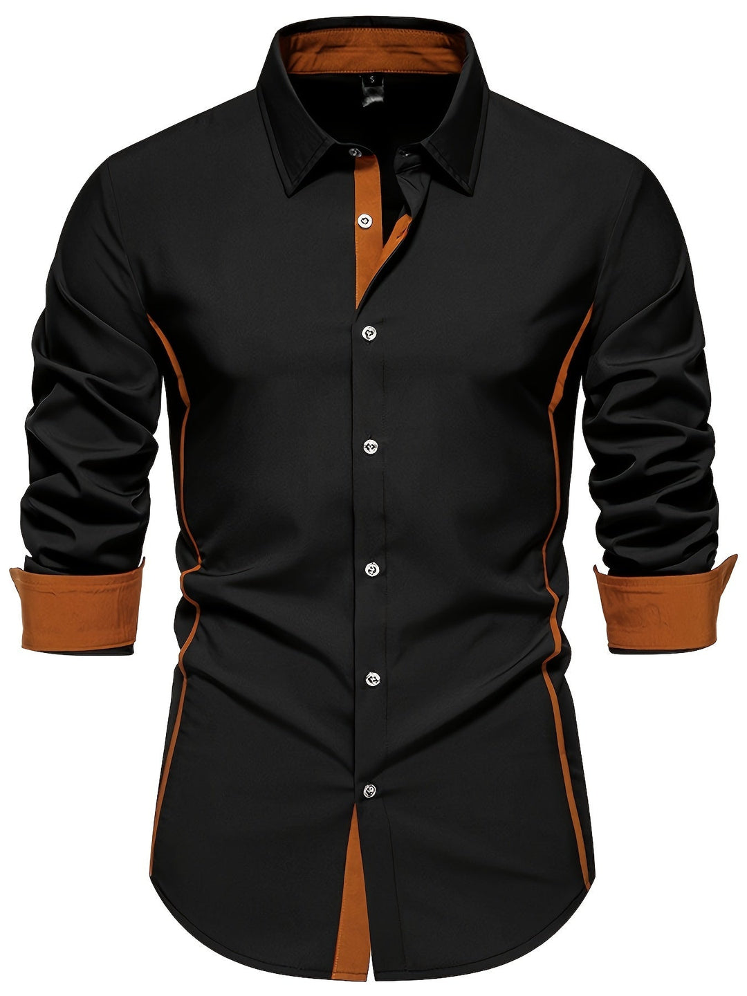 Marcus | Stylish Contrast Trim Slim-Fit Shirt - Valereo