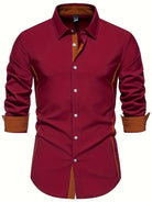 Marcus | Stylish Contrast Trim Slim-Fit Shirt - Valereo