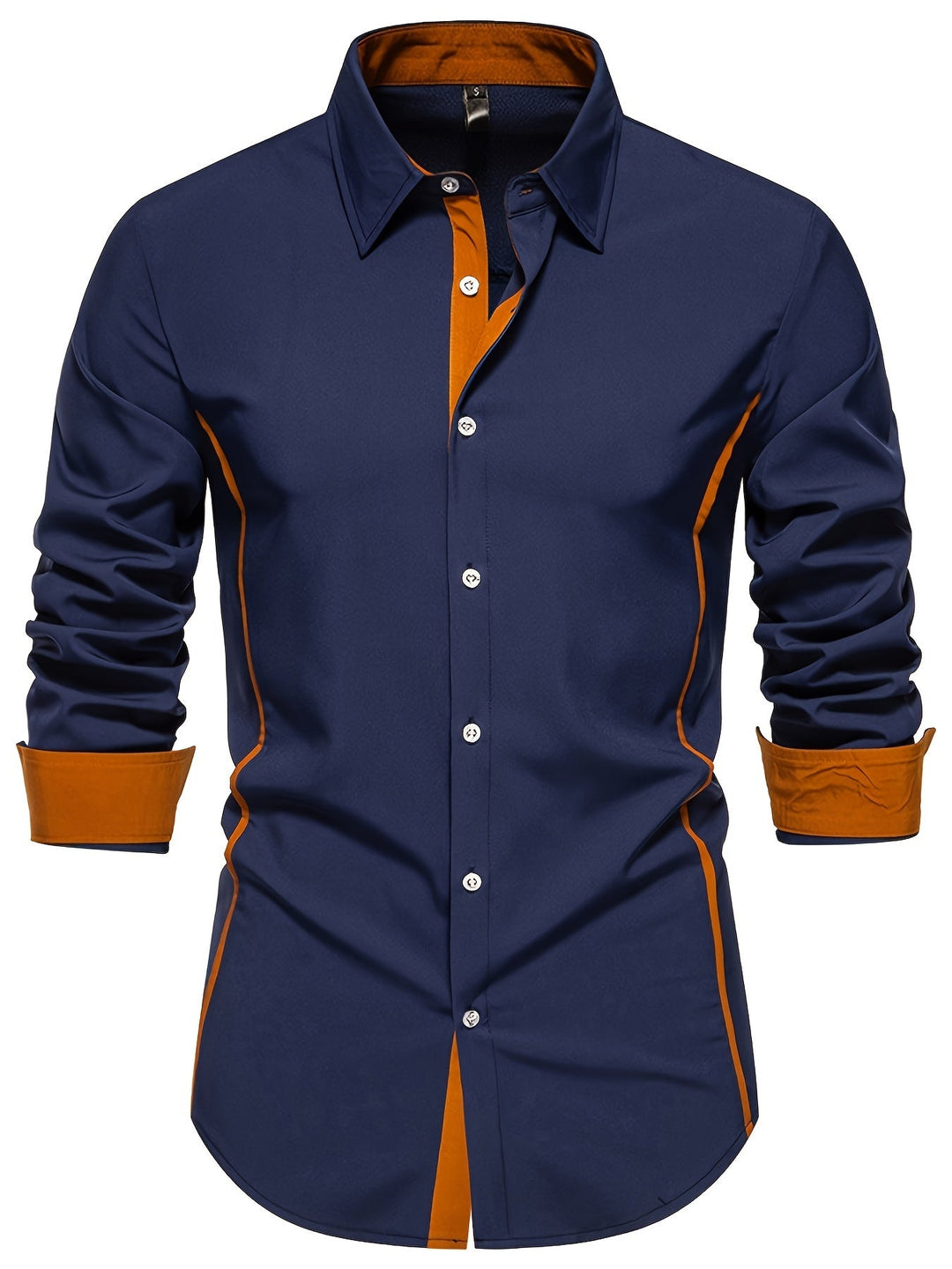Marcus | Stylish Contrast Trim Slim-Fit Shirt - Valereo
