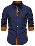 Marcus | Stylish Contrast Trim Slim-Fit Shirt - Valereo
