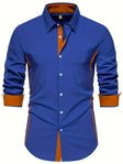 Marcus | Stylish Contrast Trim Slim-Fit Shirt - Valereo