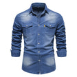 Mason | Casual Denim Button-Up Shirt - Valereo