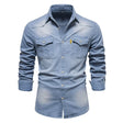 Mason | Casual Denim Button-Up Shirt - Valereo