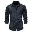 Mason | Casual Denim Button-Up Shirt - Valereo