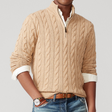 Mason | Classic Cable Knit Quarter-Zip Sweater - Valereo