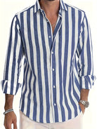 Mason | Classic Striped Button-Up Shirt - Valereo