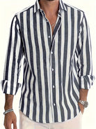 Mason | Classic Striped Button-Up Shirt - Valereo