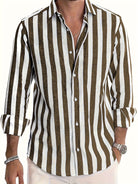 Mason | Classic Striped Button-Up Shirt - Valereo