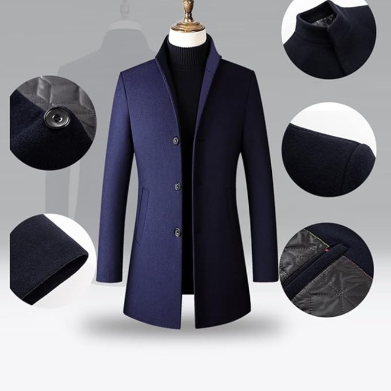 Mason | Elegant Wool Trench Coat - Valereo